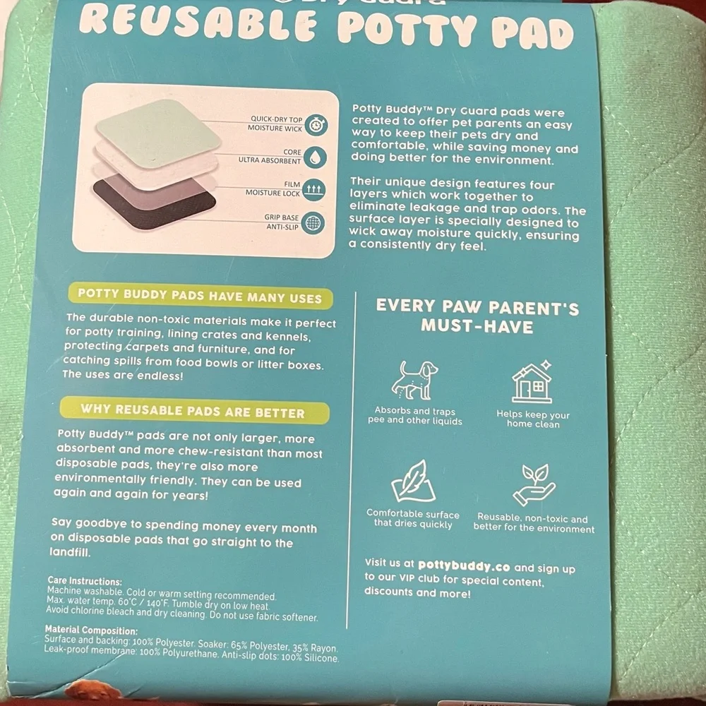 Reusable quick dry dog pad